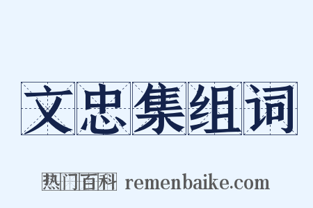 文忠集组词是什么意思的图片